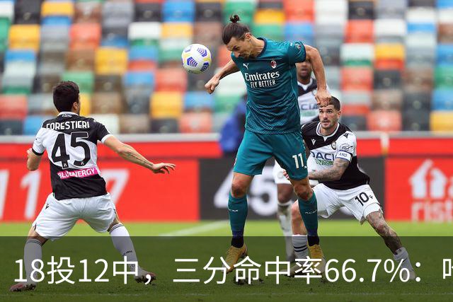 18投12中，三分命中率66.7%：哈登米切尔喂出的新武器